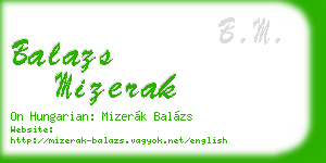 balazs mizerak business card