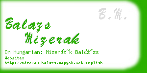 balazs mizerak business card